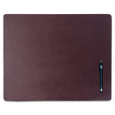 Chocolate Brown Leather Conference Table Pad, 20 x 16